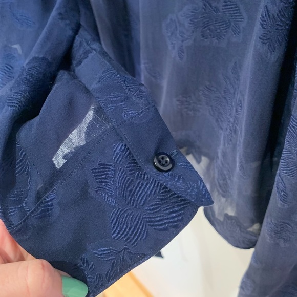 CAMI NYC - semi sheer tie front blouse - Picture 5 of 11